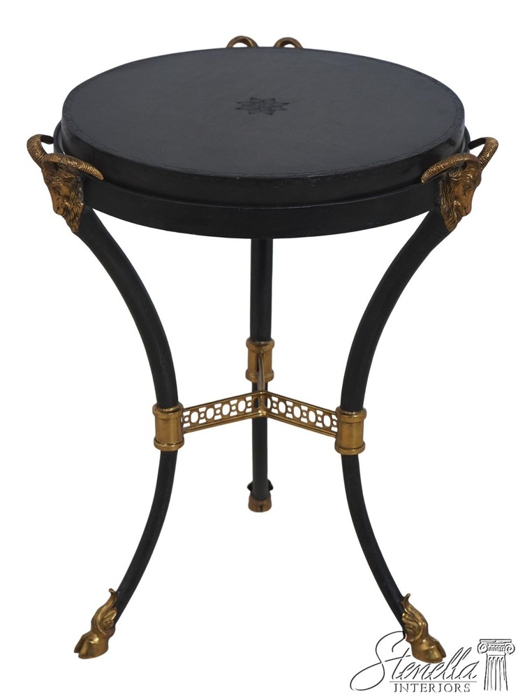 L71892: LABARGE Regency Style Rams Head Round Occasional Table