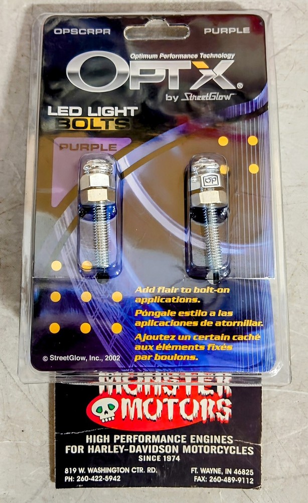 OPTX PURPLE LED LIGHT BOLTS