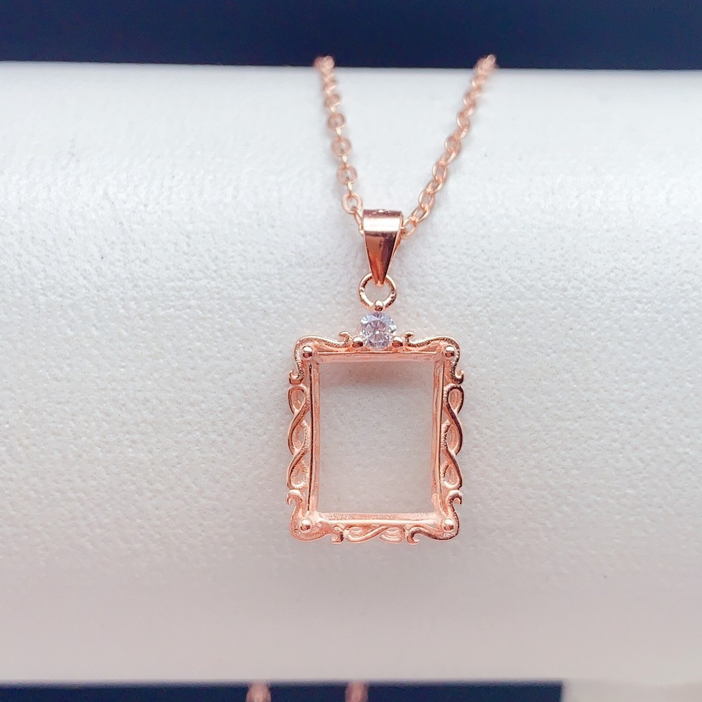 Silver 925 pendant empty setting, DIY blank setting YD02