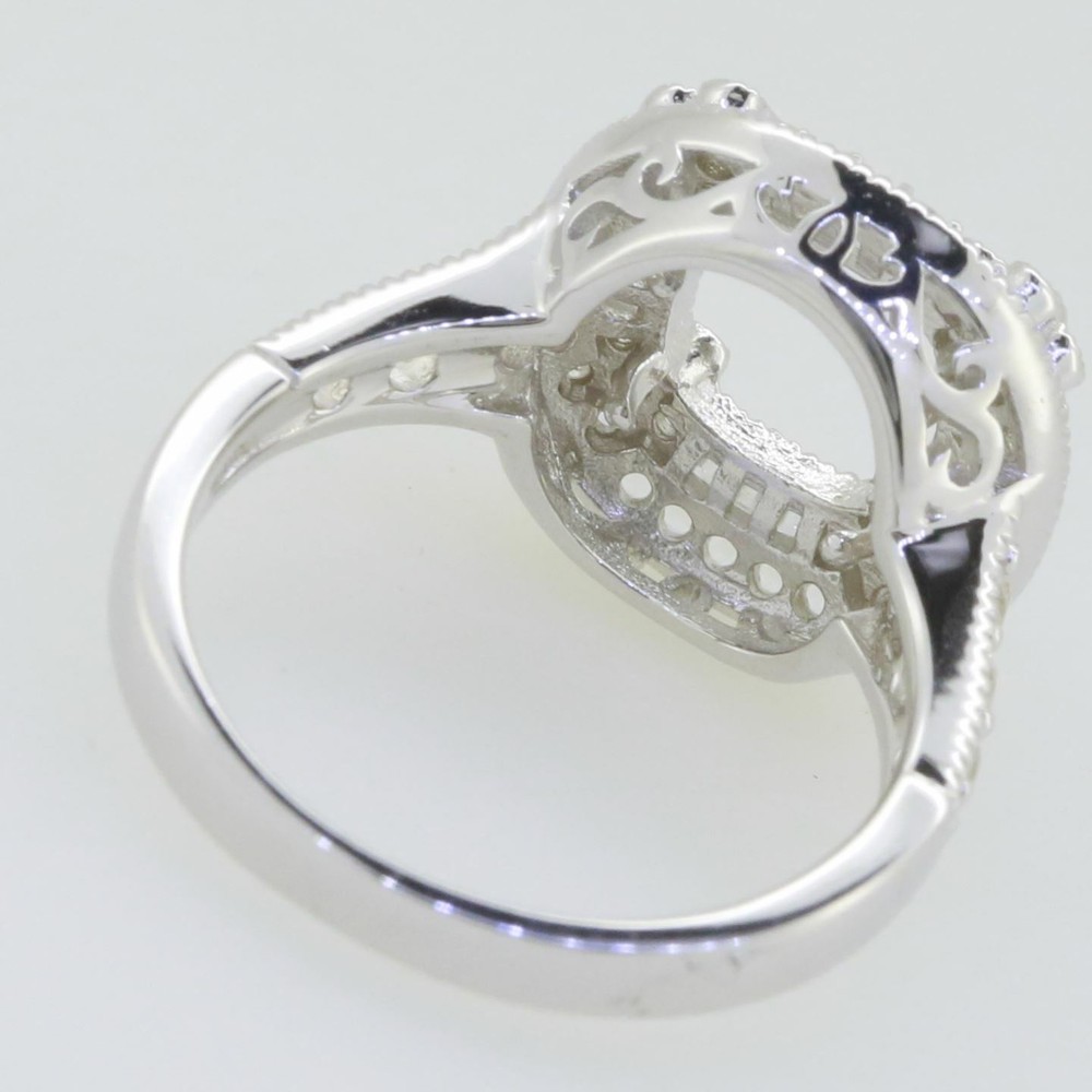 Sterling Silver Semi Mount Ring Setting Cushion CU 7X7mm