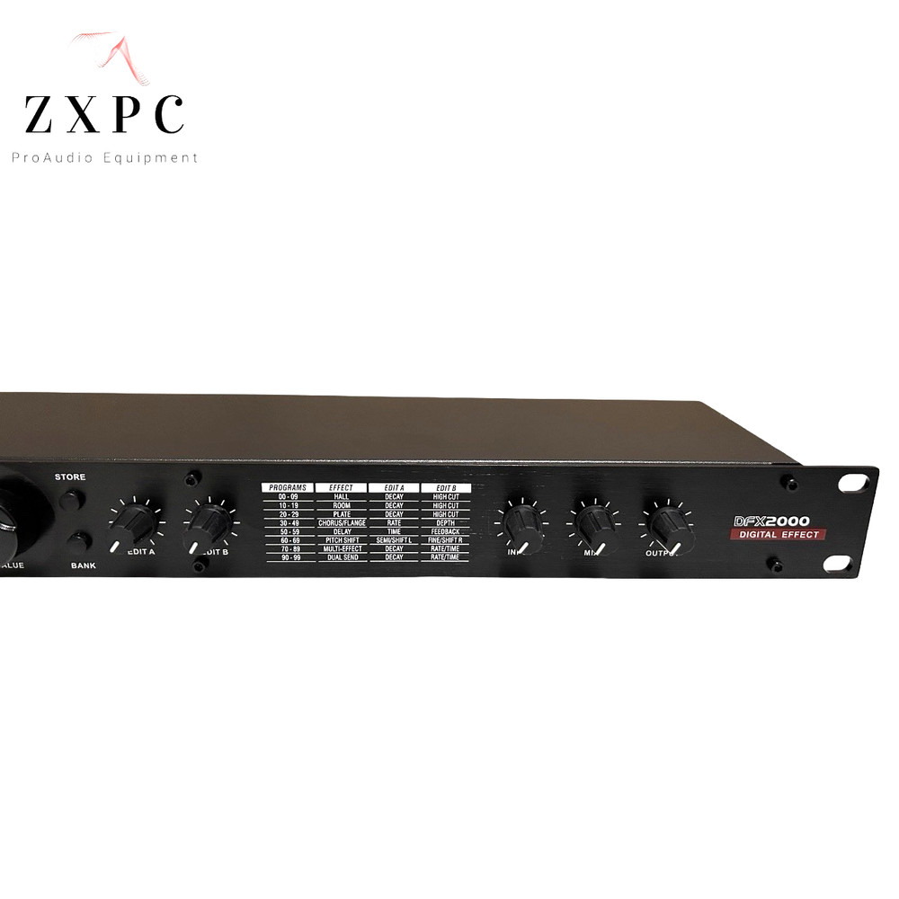 LASE DFX-2000 Digital 18 Bit Effect Processor 199 Pre Sets Reverb Delay Chorus