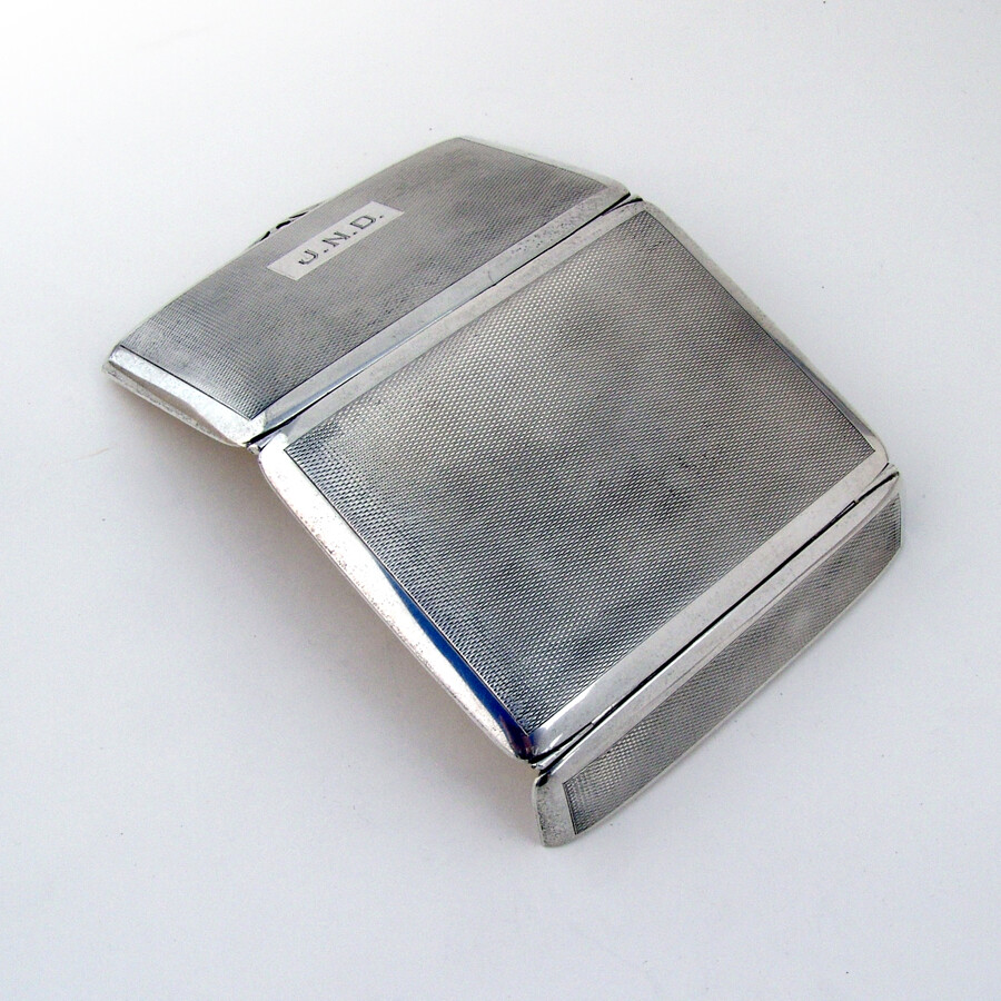 Cigarette Case Hidden Latch Watson Sterling Silver Mono JND