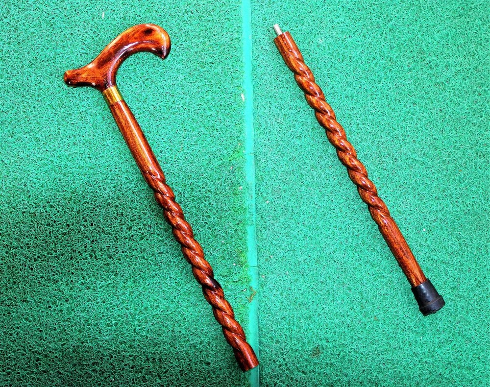 Wooden Handcrafted & Hand Painted Walking Stick Cane Foldable