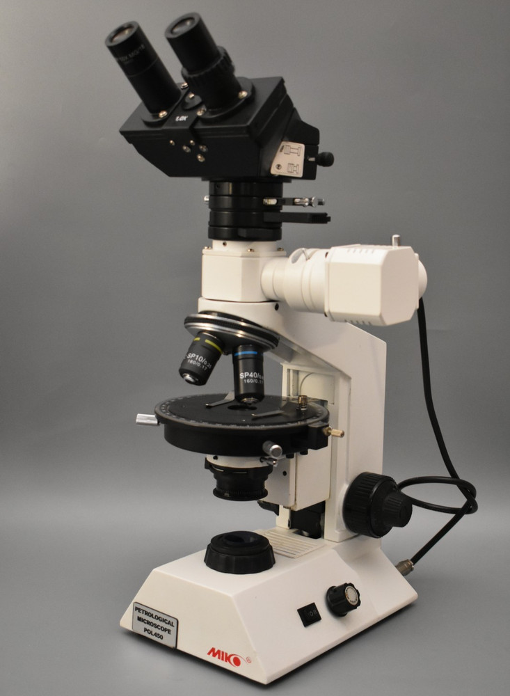 Polarizing Geology Microscope w Koehler, Bertrand, Centring & λ Compensators