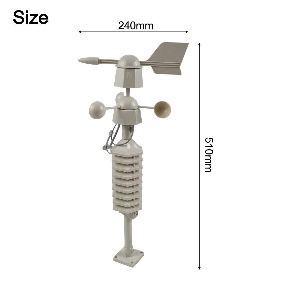 Compact Weather Meter with Wireless Anemometer and Temperature Display