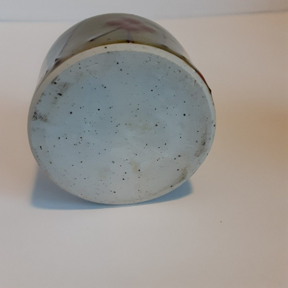 Olive Green Pottery Creamer and Open Sugar