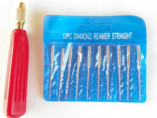 Diamond Bead Reamers Set of (10) With or Without Handle