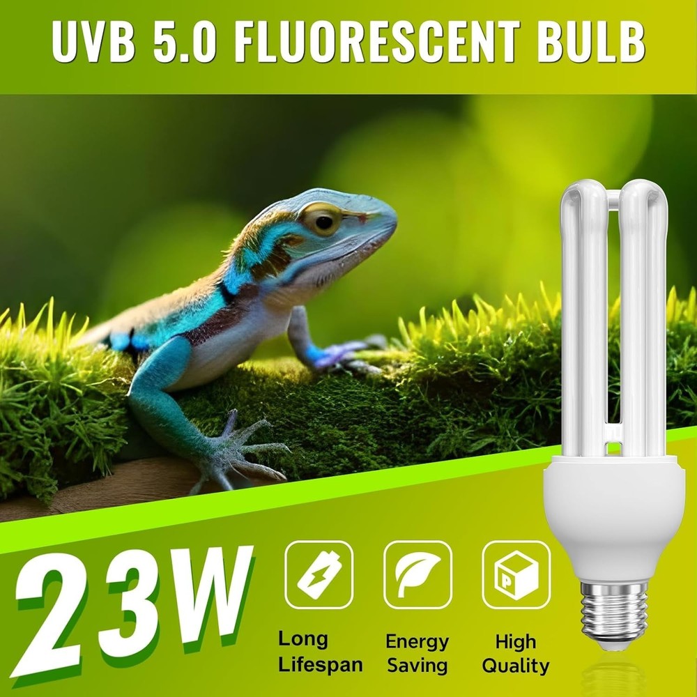 UVB 5.0 Bulb for Birds Compact Fluorescent Light Bulb E26 UVB 5.0 Bird Light ...