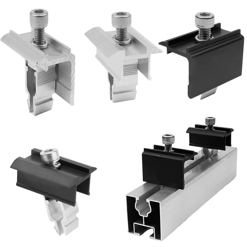 Solar Panel End Clamp Quick Solar Pv Module Fastening Clip  Medle End Clamp