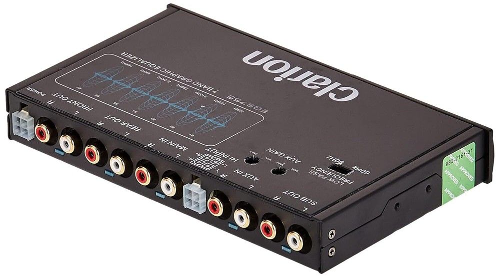 EQS755 7-Band Car Audio Graphic Equalizer with Front 3.5mm Auxiliary