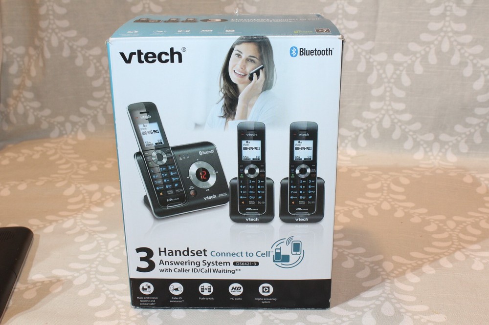 VTech DS6421-3 DECT 6.0 Cordless Digital Answering Machine Bluetooth RED A+++