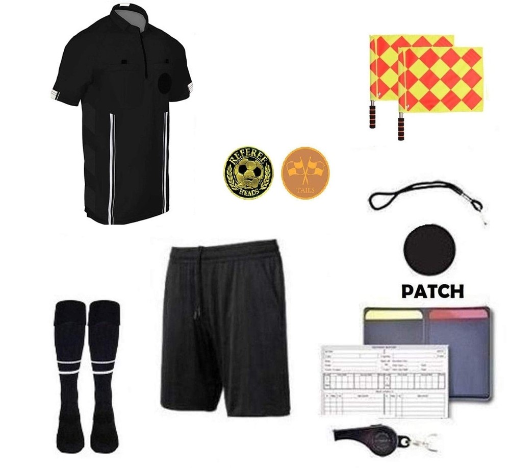 Premium Referee 10 Piece Package kit Jersey Coin Short Socks Flags Set