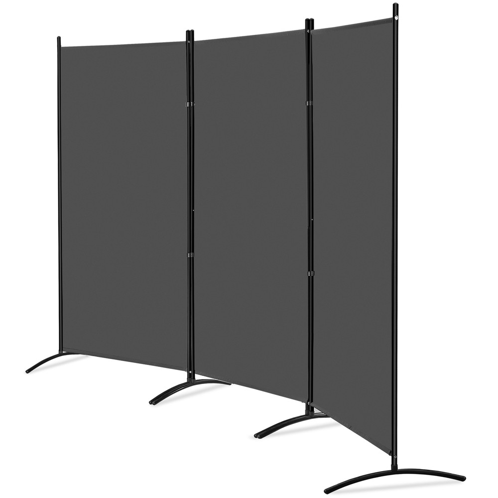 Room Divider Folding Privacy Screen Portable 3 Panel Partition Room Divider Gray