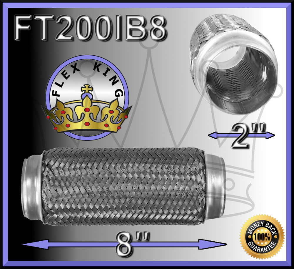 UNIVERSAL FLEX PIPE 2" X 8" NO NECK
