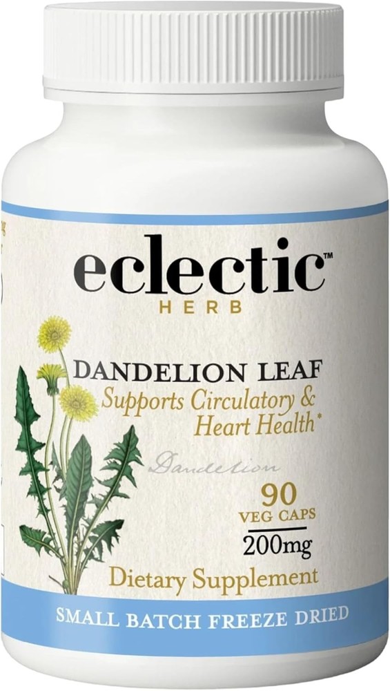 Eclectic Herb - Raw Freeze-Dried Dandelion Leaf Capsules | Supports Cleansing, D