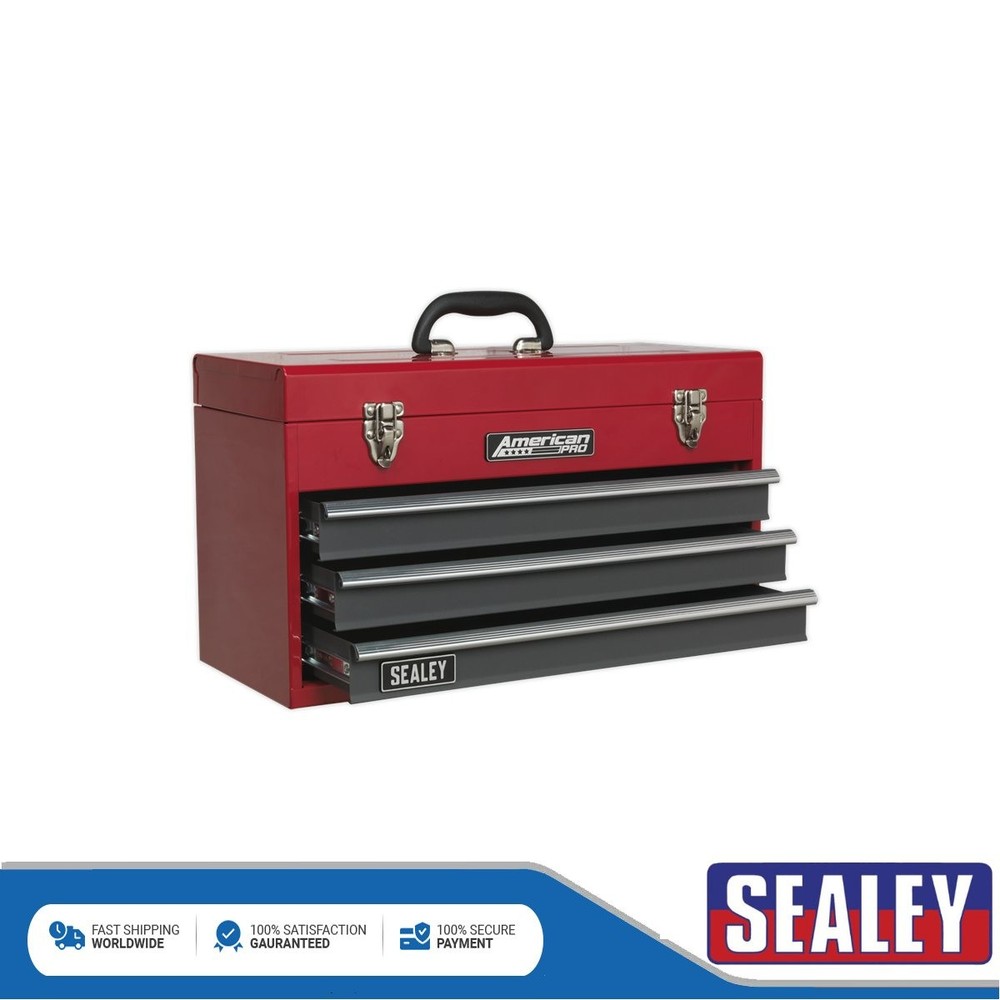 Sealey American PRO� Tool Chest 3 Drawer Red/Grey AP9243BB