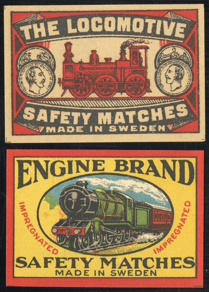 Matchbox Lot Of 2 Train Labels Perfect Condition