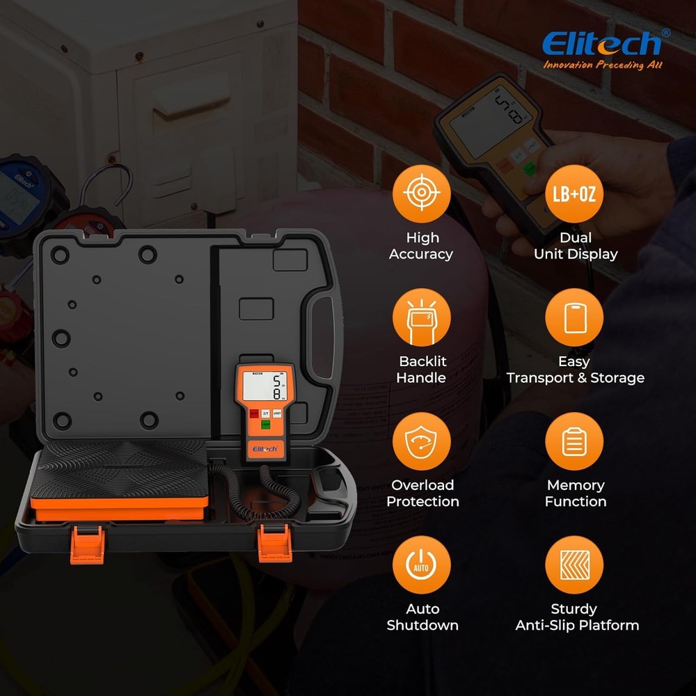220Lbs Electronic Refrigerant Scale HVAC