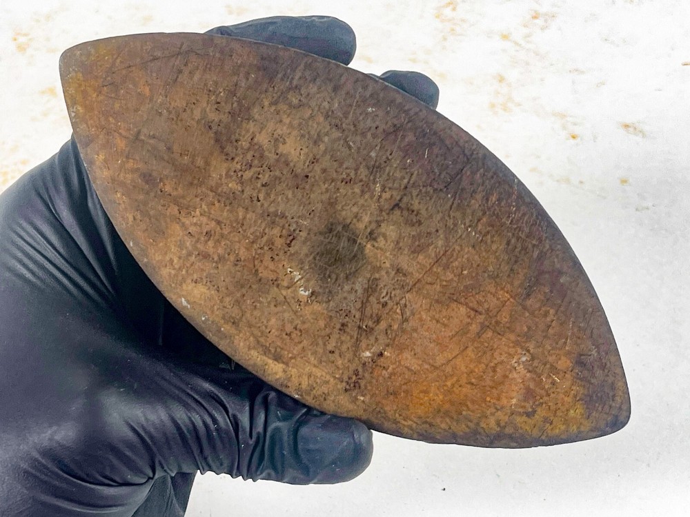 Antique Vintage Sad Flat Clothes Iron Removeable Handle # 1