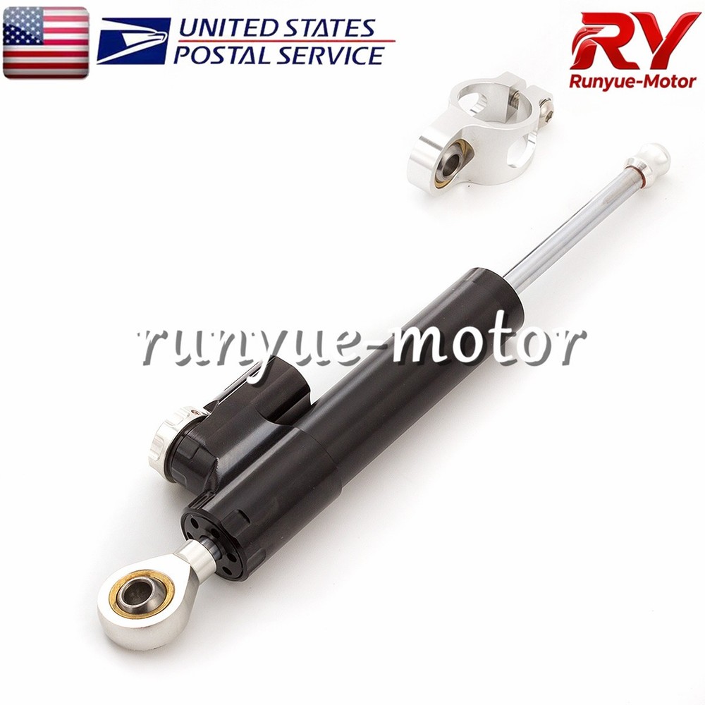 Adjustable Motorcycle Steering Damper Stabilizer Linear Control Universal Motor