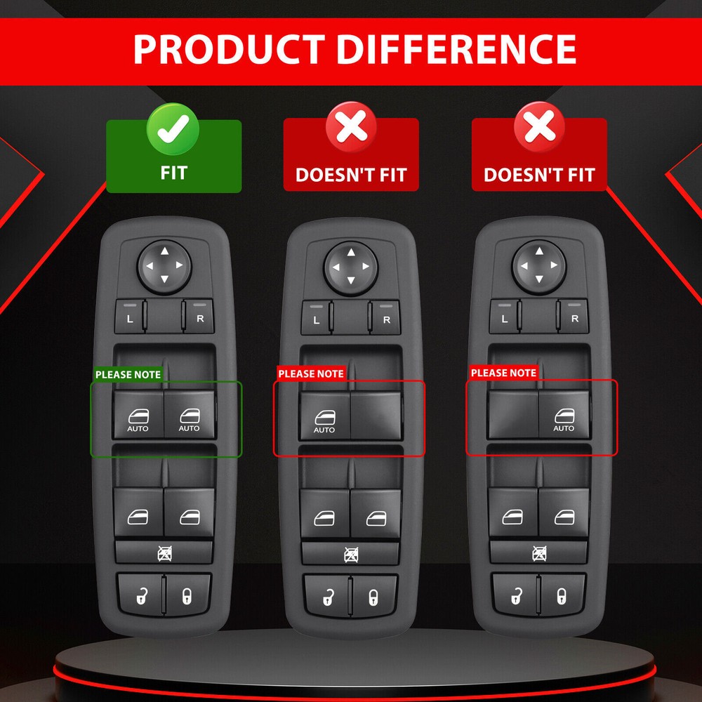 Front Driver Side Window Switch For 2016-2018 Ram 1500 2500 56046823AE NEW