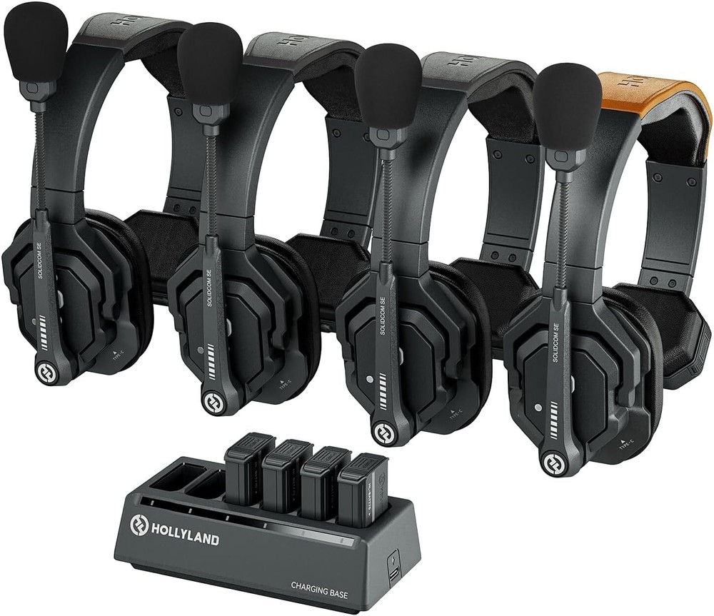 Hollyland Solidcom SE 4S 1100ft Full-Duplex Wireless Intercom Headset System