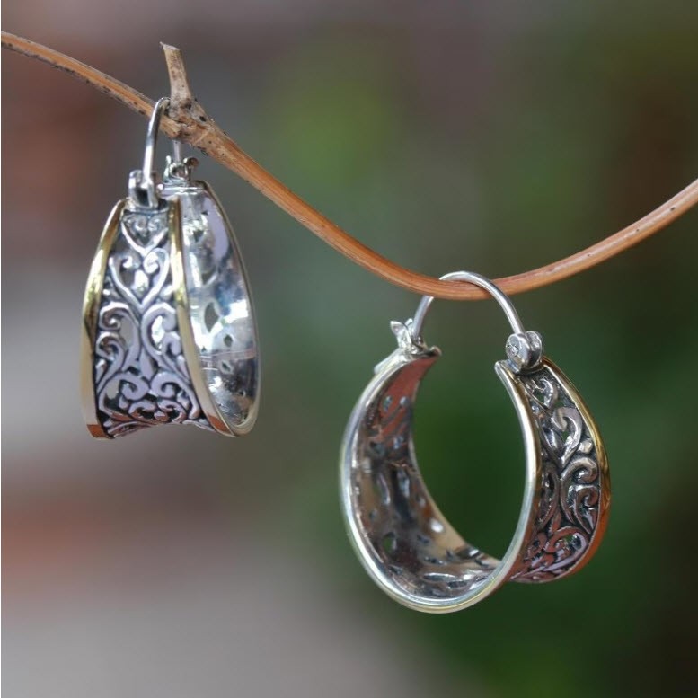 BRIGHTON BEACH Filigree Heart Pattern Earrings