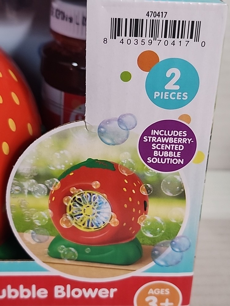 Strawberry Bubble Blower Includes Strawberry Scented Bubble Solution (PT3)