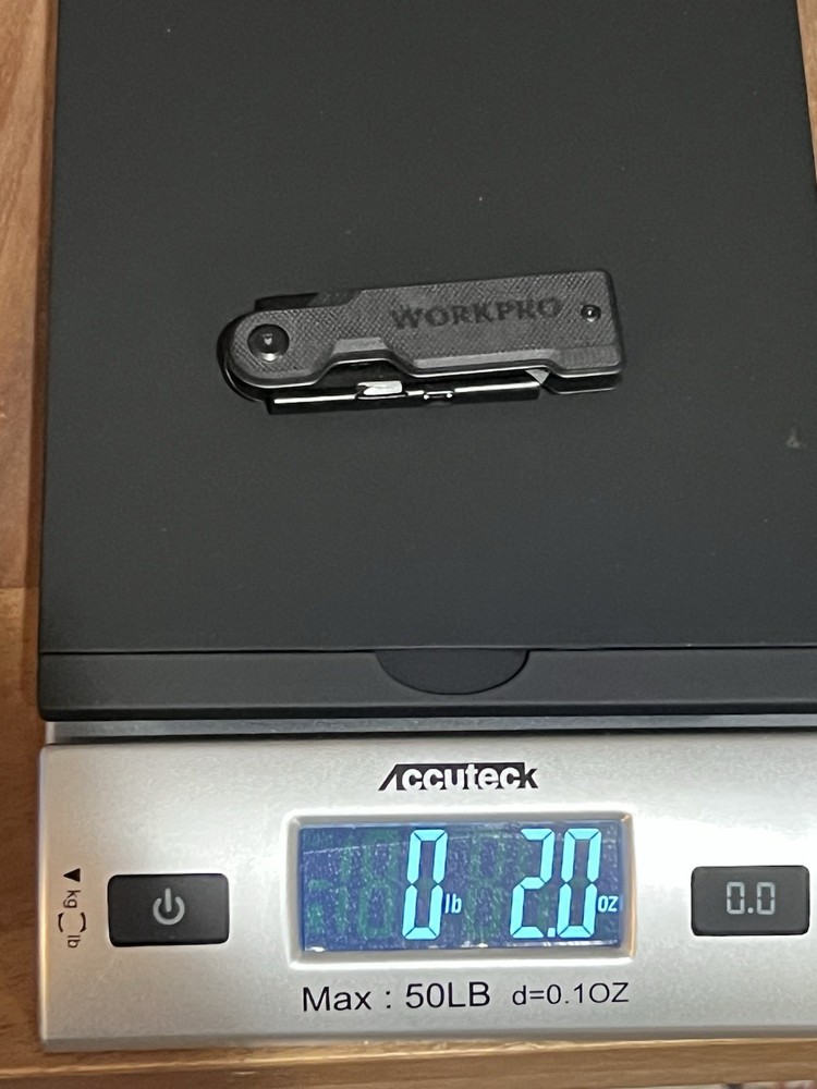 WORKPRO Utility Knife Folding Stainless Steel Blade Black 2 oz