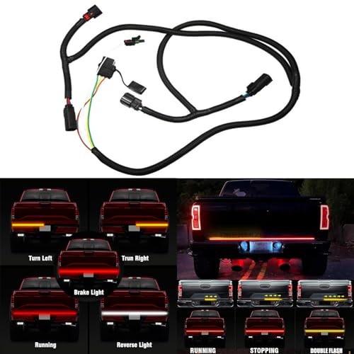 Tailgate Light Bar Harness with Reverse Wire, Tailgate Light Bar Adapter for