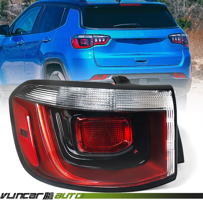 Left Outer Tail Light For Jeep Compass 2017-2020 LH Halogen Taillight Brake Lamp