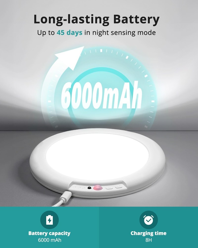 wowatt Battery Operated Ceiling Light Rechargeable Ceiling Lights with Remote...