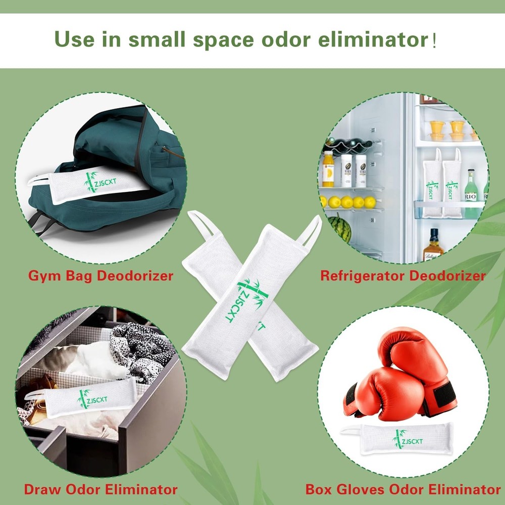 Charcoal Shoe Odor Deodorizer Inserts - Smells Eliminator for Sneakers, Boot ...