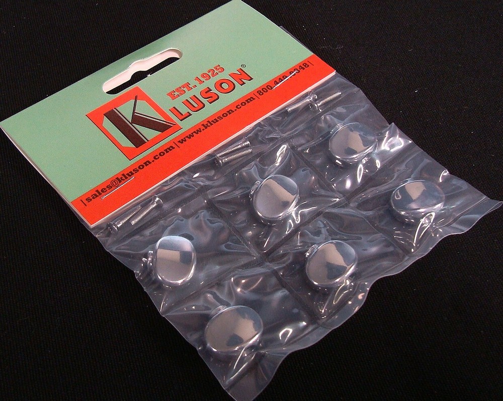 KRTMB05C Kluson® Replacement Oval Buttons For Revolution Tuners, Chrome