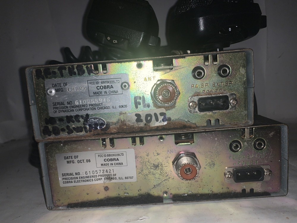 Cobra 25 and 29 LTD CB radios with microphones