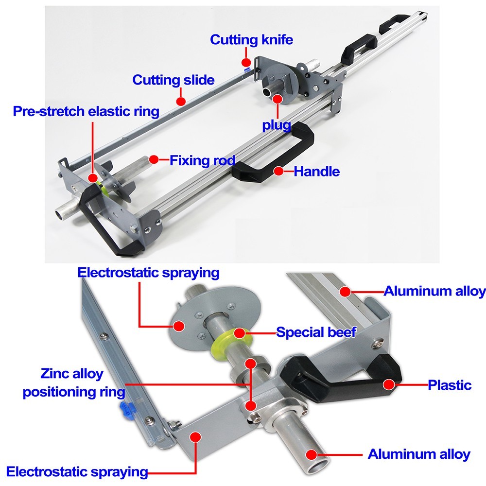 Hand-held Stretch Film Packer with Cutter Heightening Type Tool Adjustable
