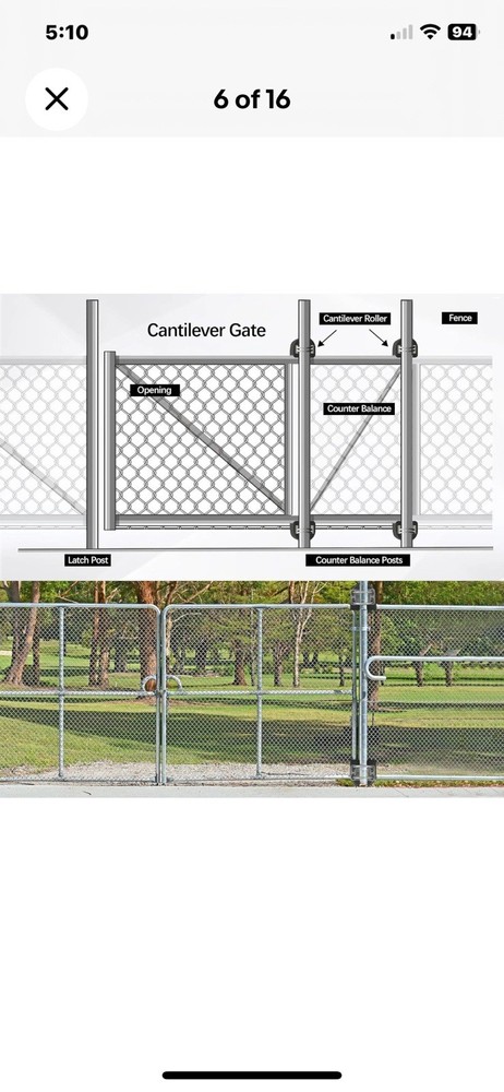 2 Pack Sliding Gate Rollers Cantilever Nylon Wheels For 2-3/8" or 2-1/2" Frame
