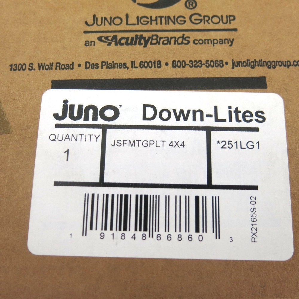 Juno Down-Lites 4X4 Square junction Box Mounting Plate Bracket 6-Pack