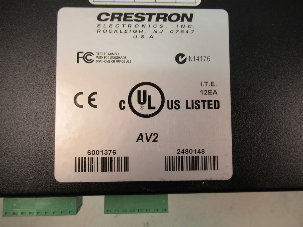 Crestron Audio Video Control Processor AV2 w/ C2ENET-1 Ethernet Rack Mount