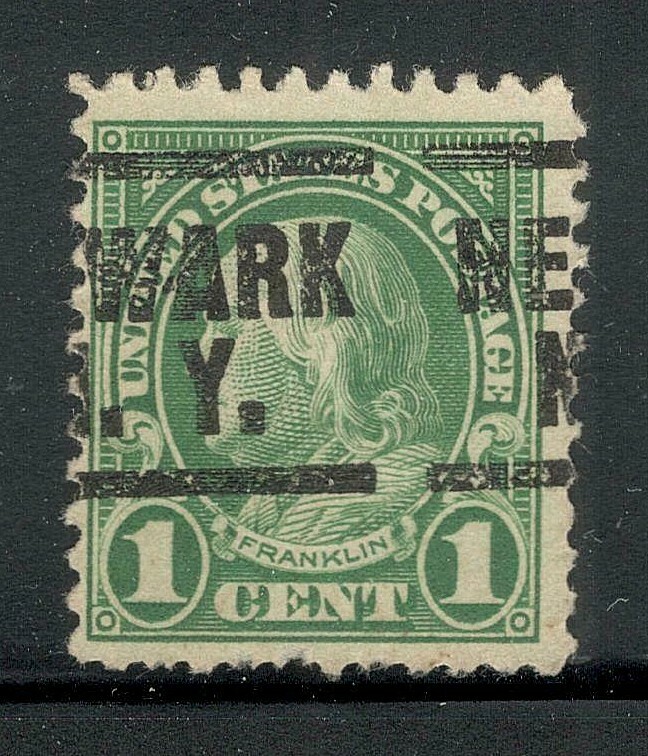 Sc # 552 ~ 1 cent Franklin Issue, Precancel, NEWARK N. Y.