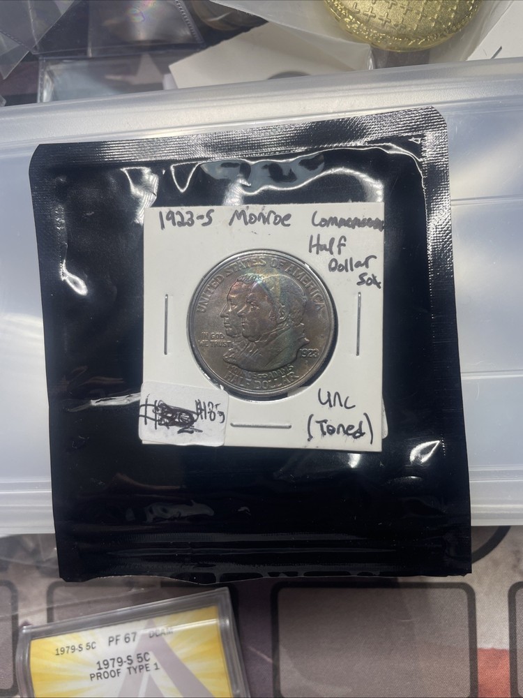 1922-S Monroe Commemorative Half Dollar 🔥🔥Super Toned 🔥🔥Uncirculated