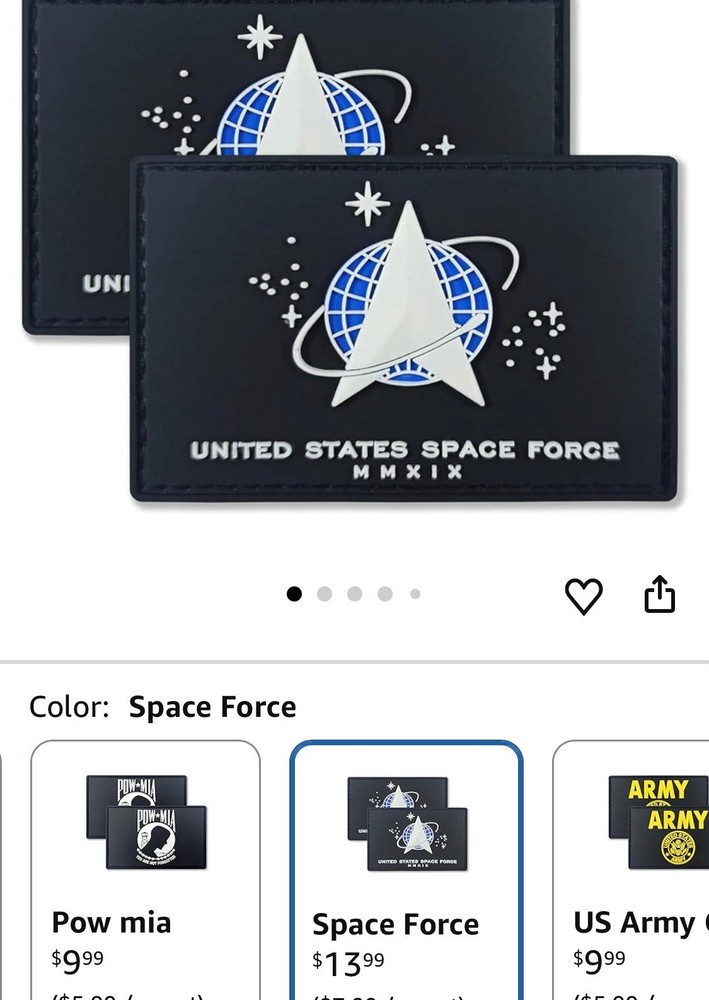 US Space Force Flag Patch Tactical Military Patch (2 pack)