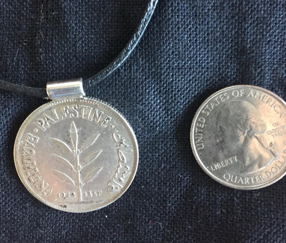 British Mandate coin pendant
