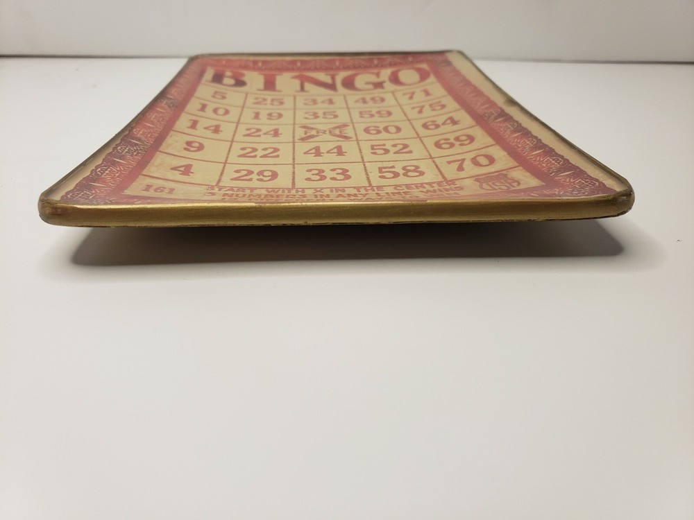 Bingo art glass candy dish