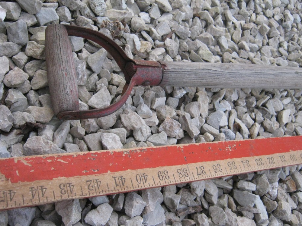 Rusty Original Vintage Primitive Shovel D Handle 43" long great decor