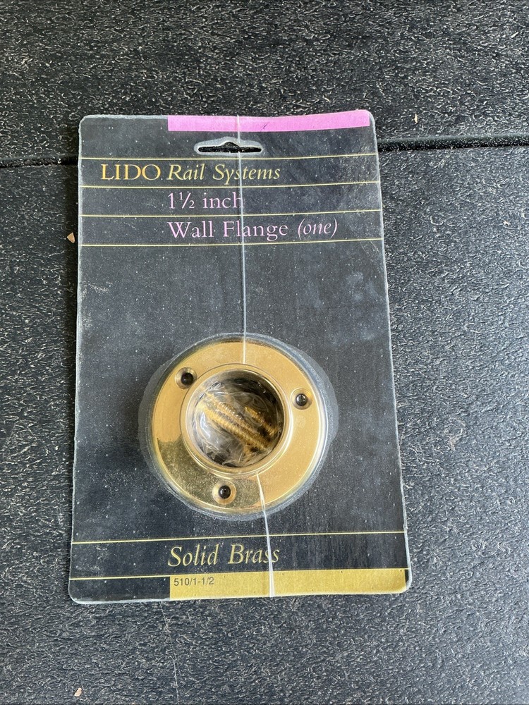 LIDO Rail system 1.5" wall flange solid brass 510/1-1/2 NEW IN PKG