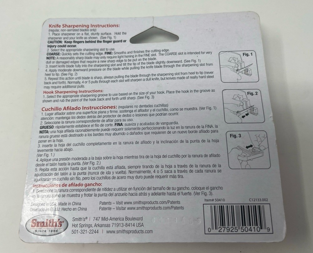 Smith's® Hunt & Fish Knife & Hook Sharpener Lightweight Durable