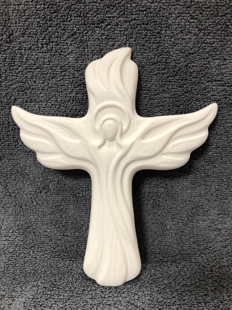 3d Printed Religious Cross White (mounting hardware included)
