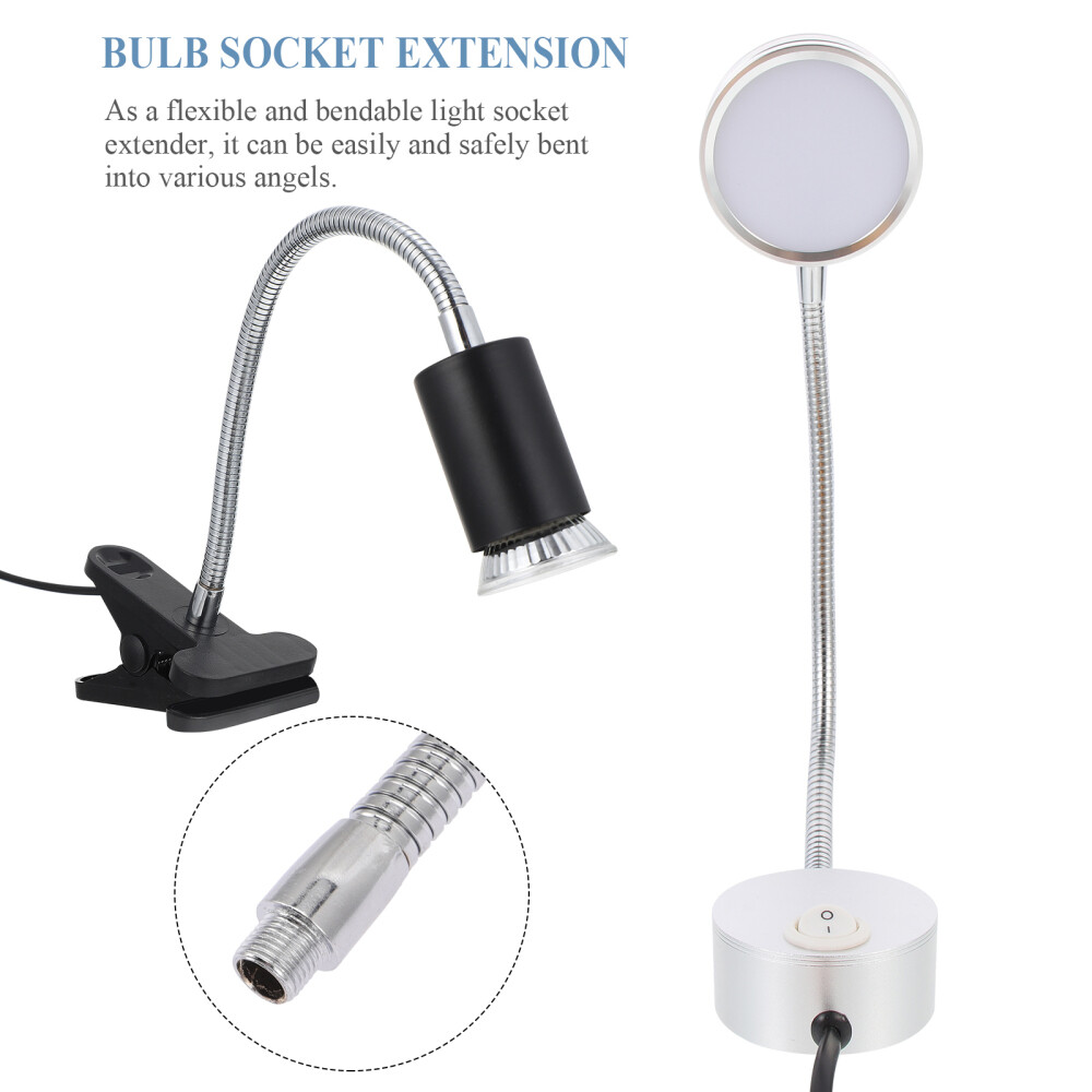 2pcs Flex Arm Replacement Iron Gooseneck Stand Thread Flexible Light Poles