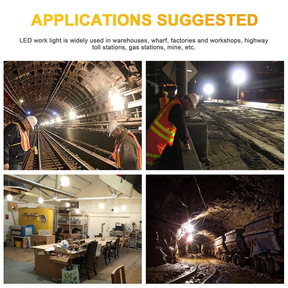 Linkable 80W LED Work Lights Building Construction Job Site Temporary Work Light